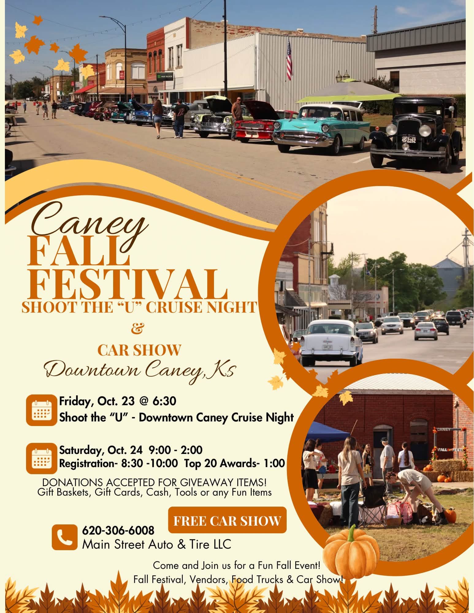 Caney Fall Festival Shoot the “U” Cruise Night & Car Show