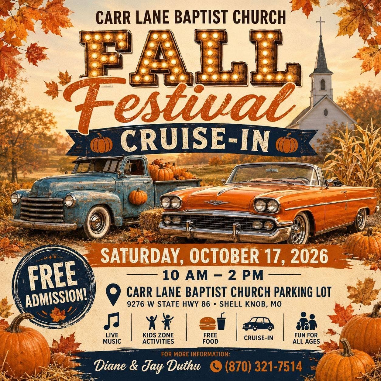 Carr Lane Baptist Church Fall Festival Cruise-In