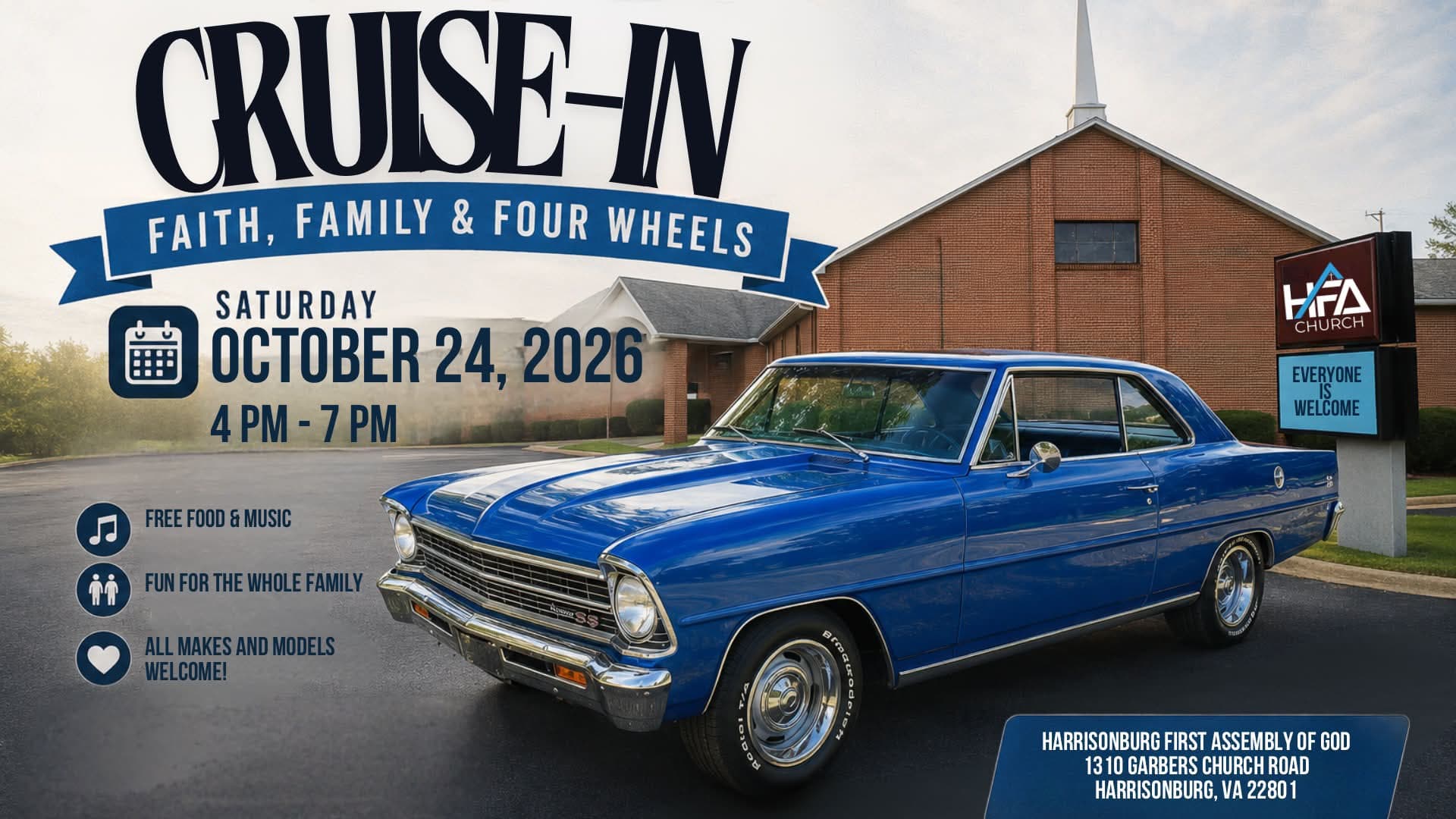 Cruise-In Faith, Family & Four Wheels