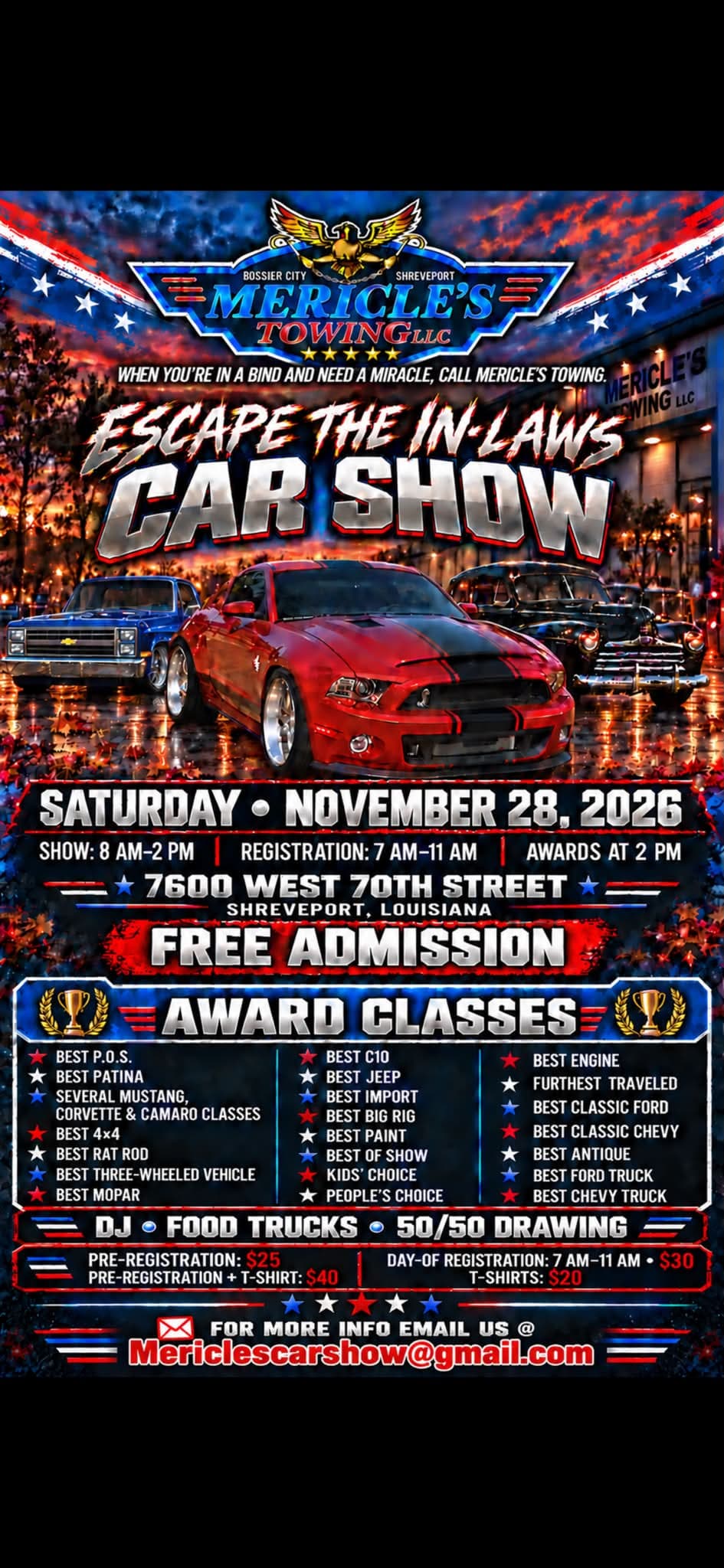 Escape the In-Laws Car Show