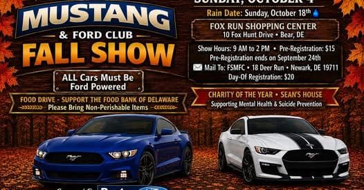 First State Mustang & Ford Club Fall Show