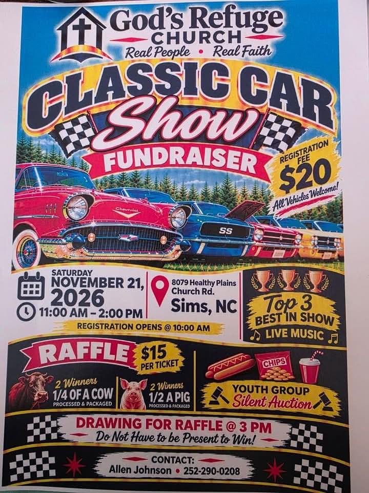God’s Refuge Church Classic Car Show Fundraiser