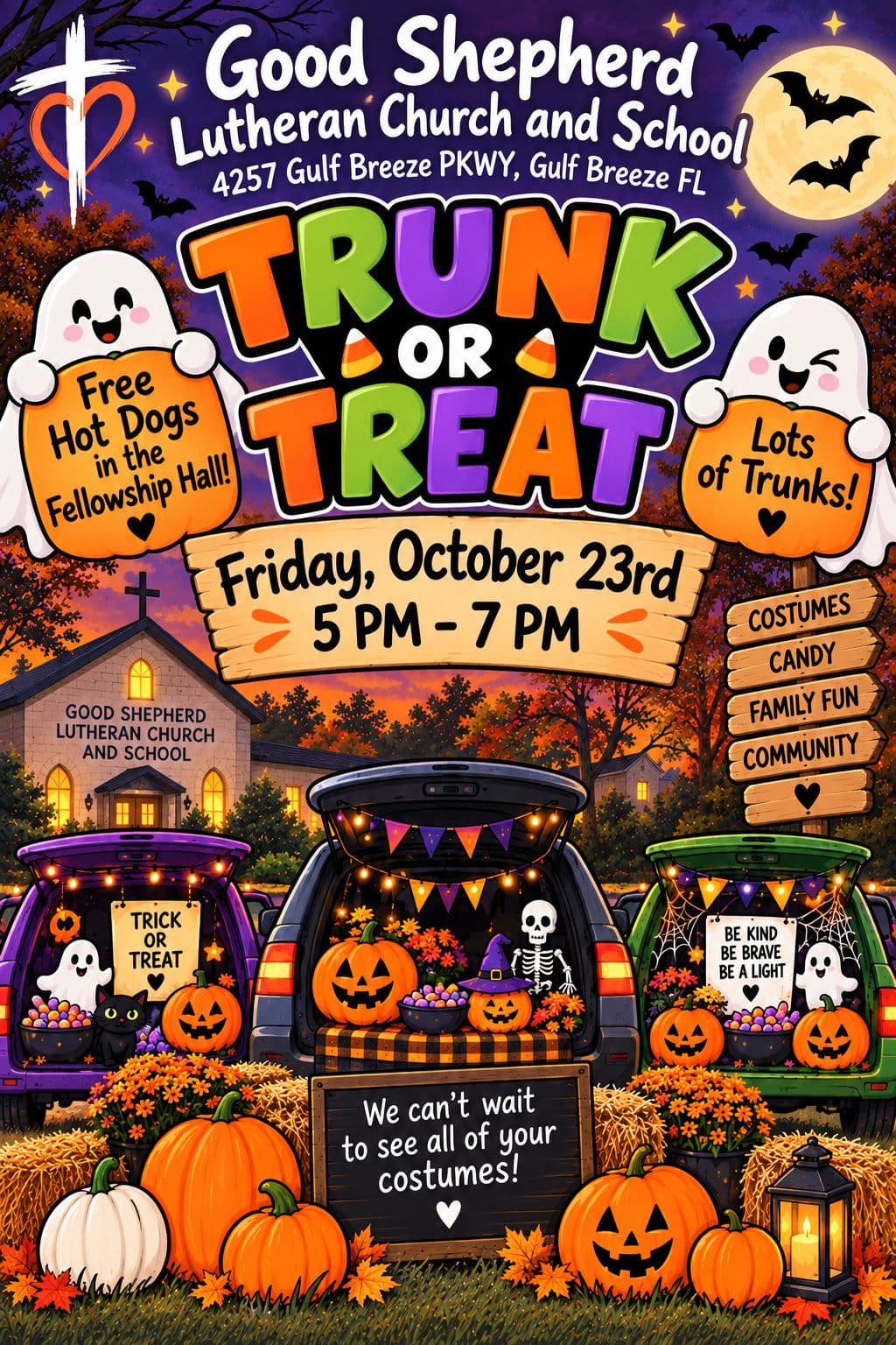 Good Shepherd Lutheran Church and School Trunk or Treat