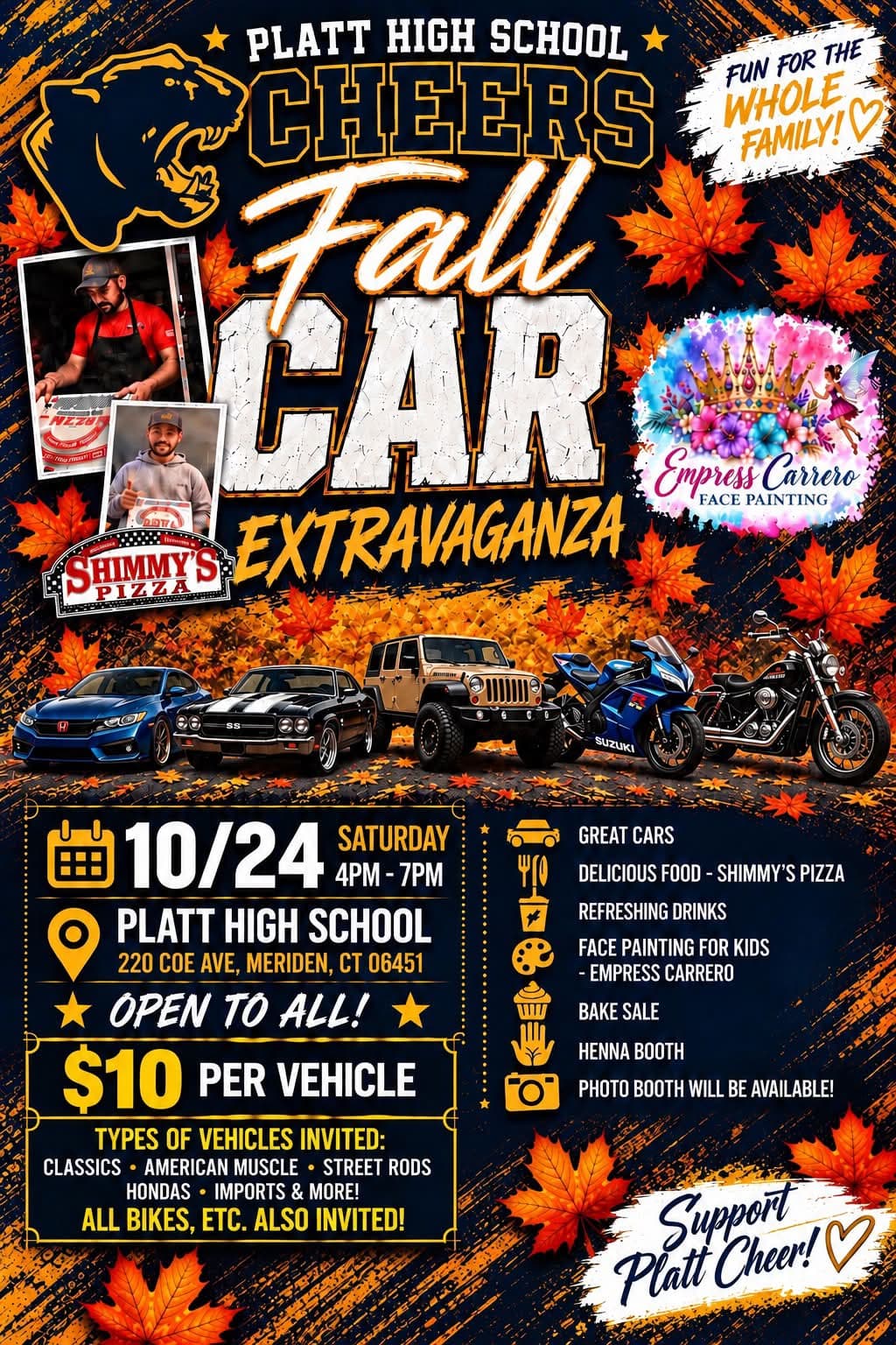 Platt High School Cheers Fall Car Extravaganza