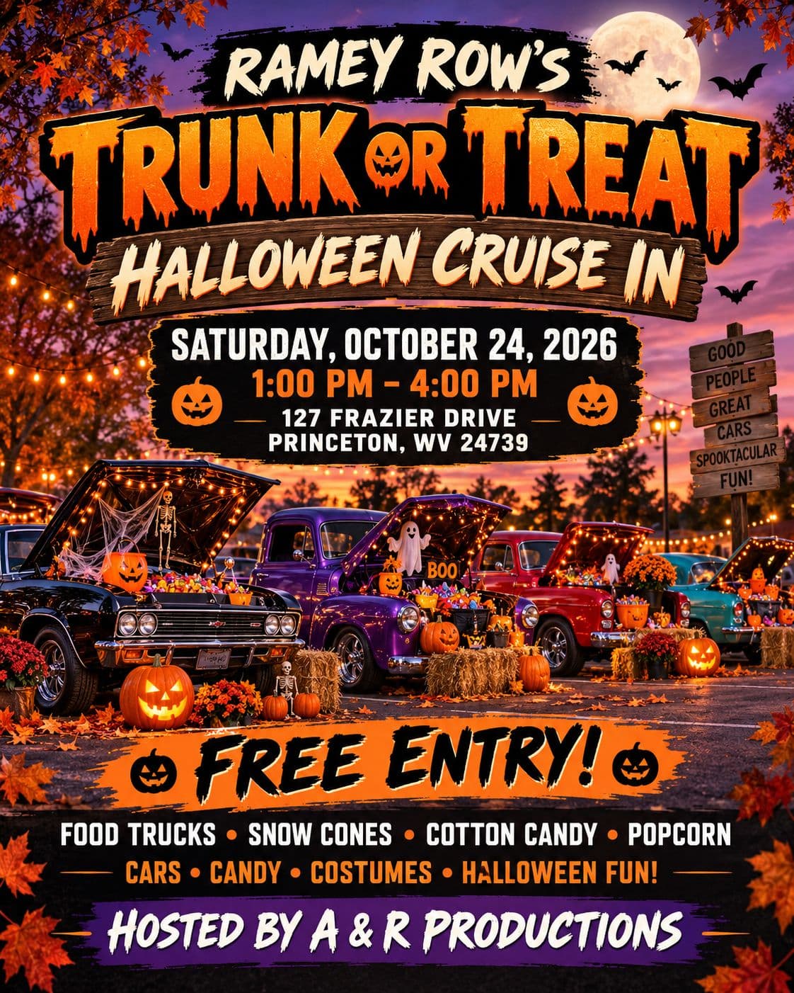 Ramey Row’s Trunk or Treat Halloween Cruise In