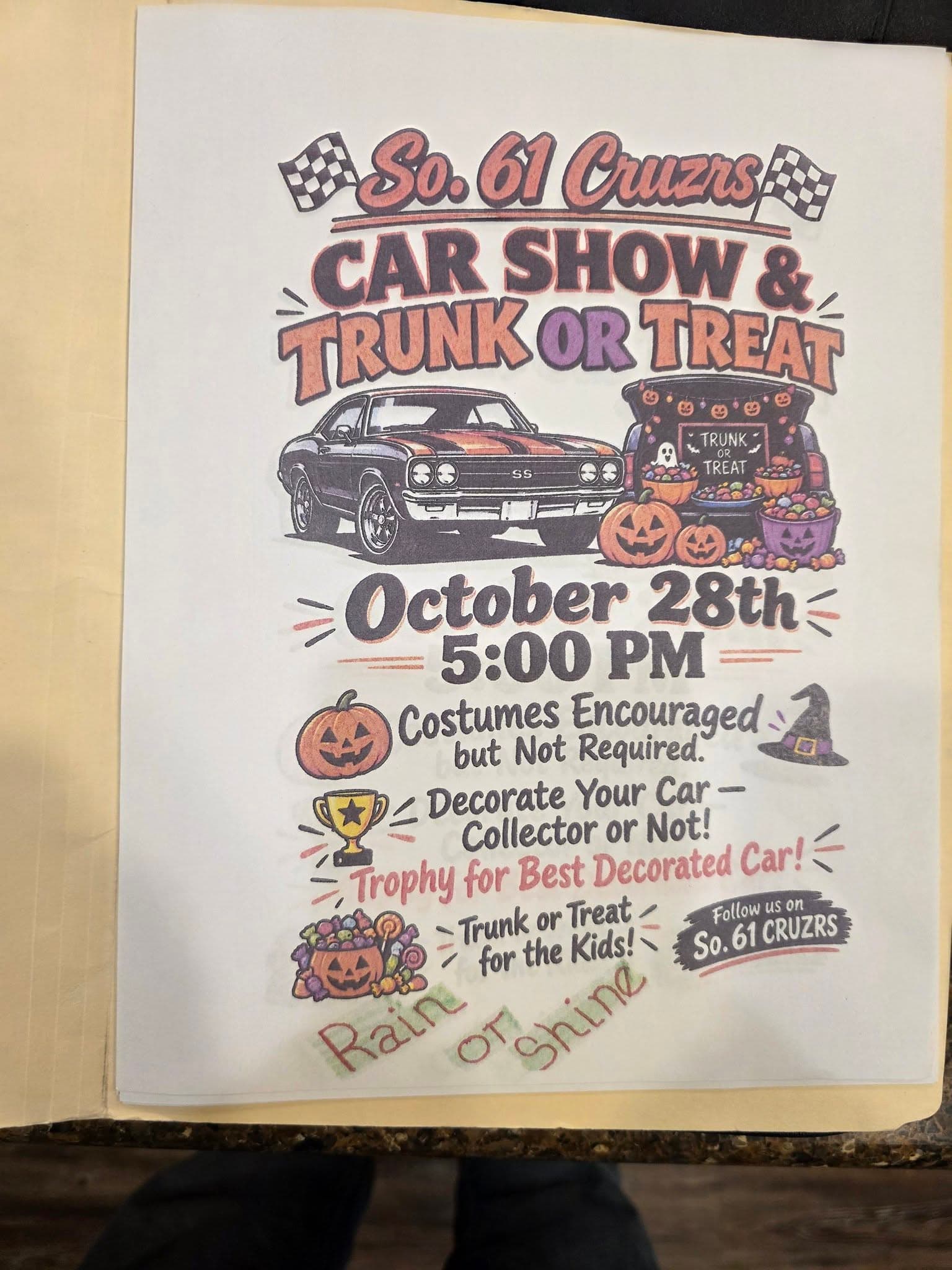 So. 61 Cruzrs Car Show & Trunk or Treat