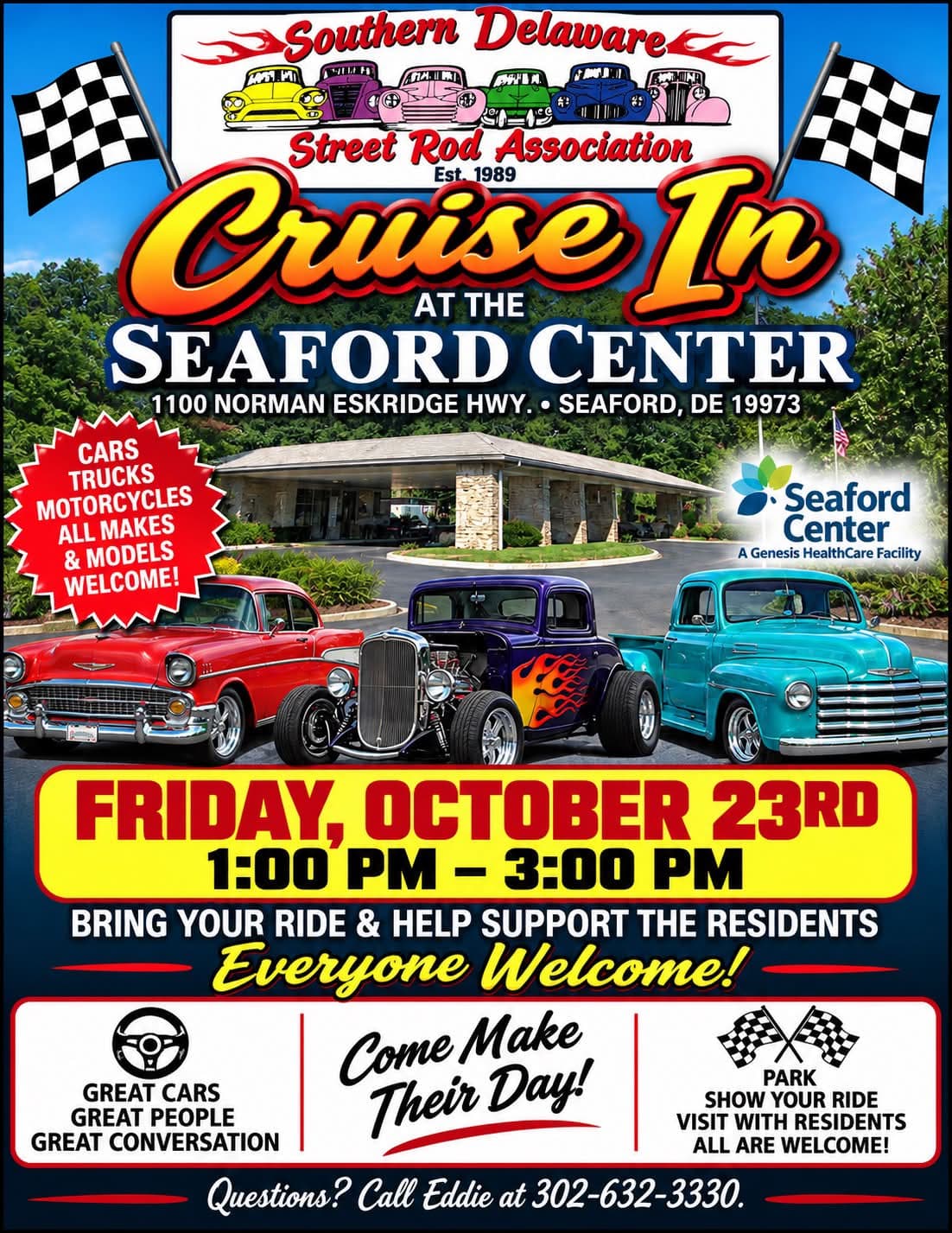 Southern Delaware Street Rod Association Cruise-In at the Seaford Center