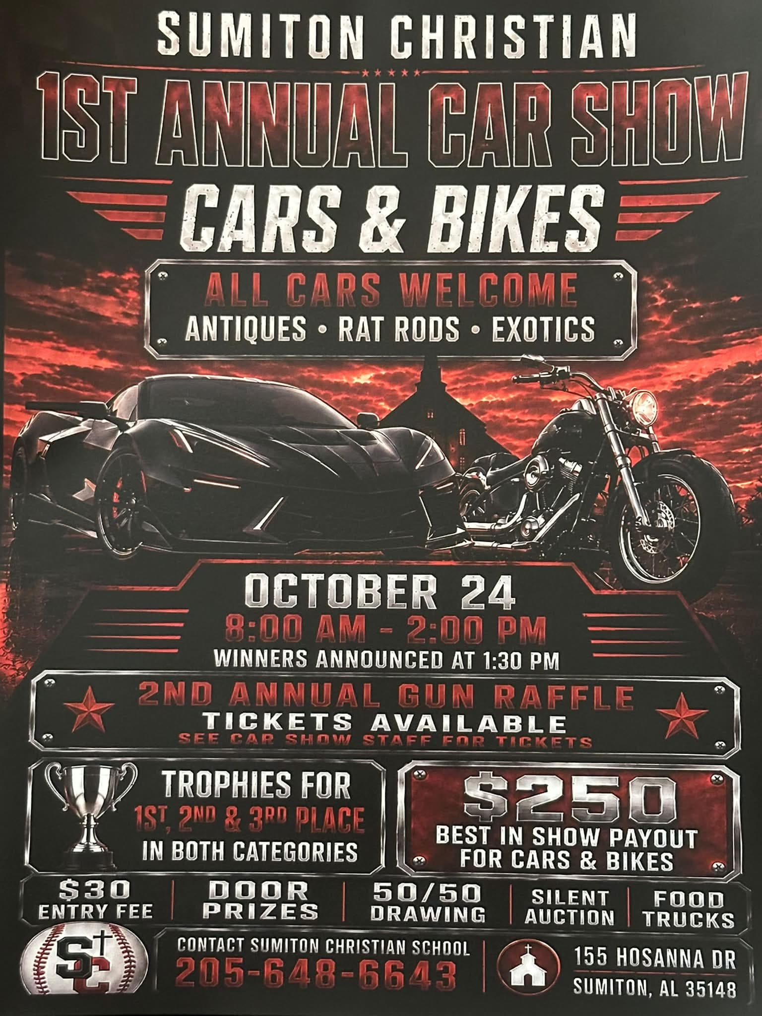 Sumiton Christian 1st Annual Car Show Cars & Bikes