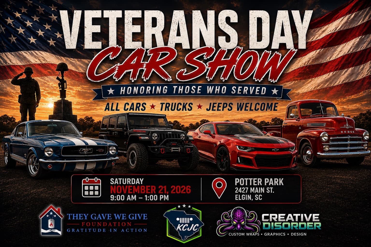 Veterans Day Car Show – Kershaw County Jeep Club