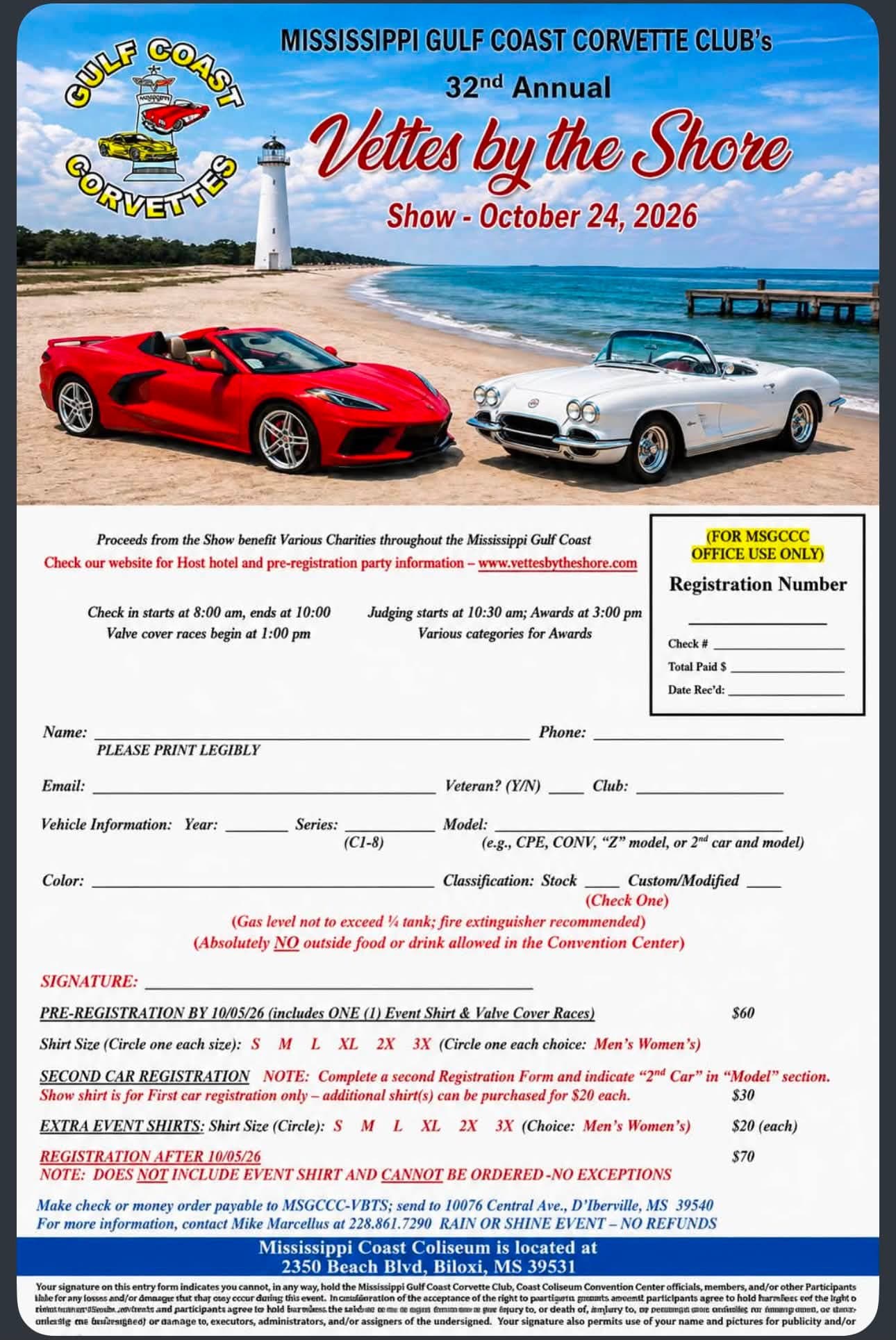 32nd Annual Vettes by the Shore Show