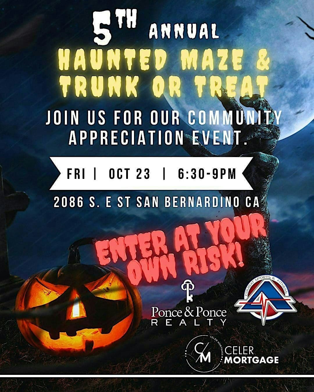 5th Annual Haunted Maze & Trunk or Treat