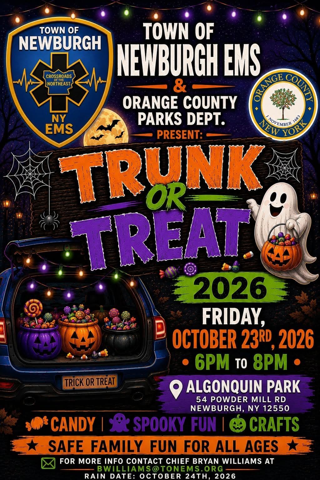 9th Town of Newburgh EMS Annual Trunk or Treat