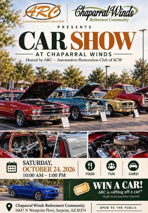 ARC Car Show at Chaparral Winds