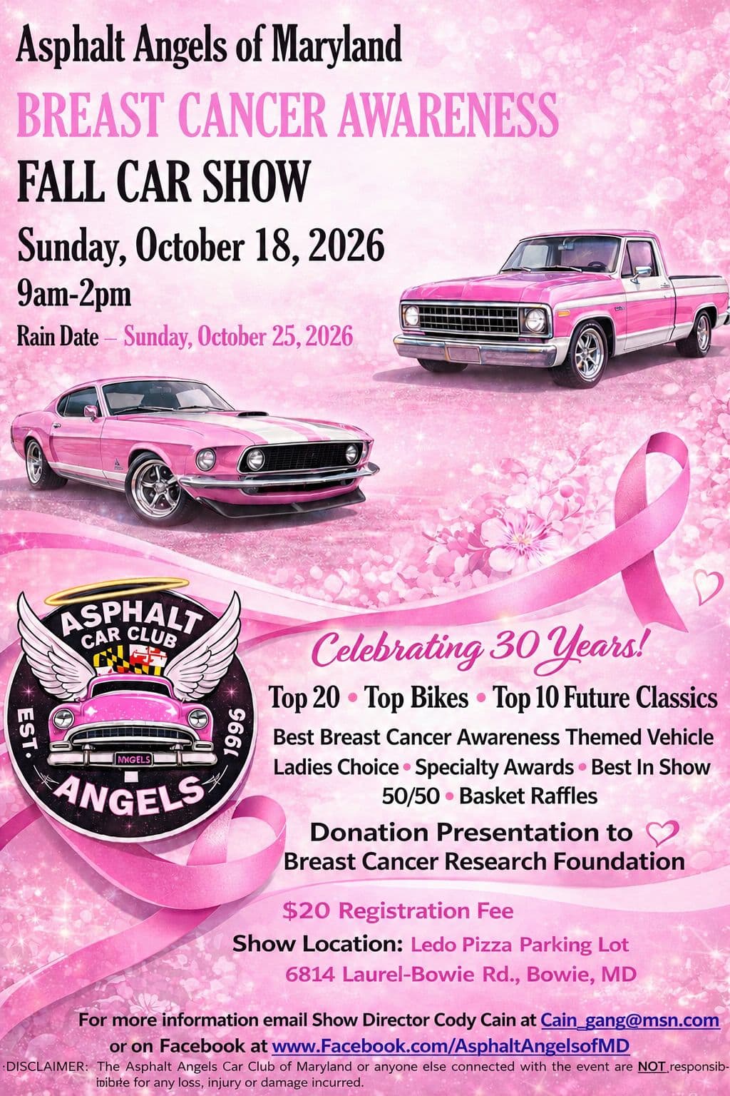 Asphalt Angels Breast Cancer Awareness Fall Car Show
