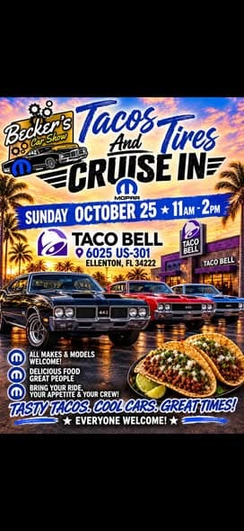 Becker’s Car Show Tacos and Tires Cruise-In