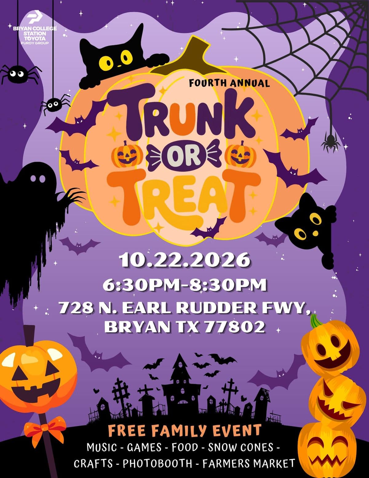 Bryan College Station Toyota Fourth Annual Trunk or Treat