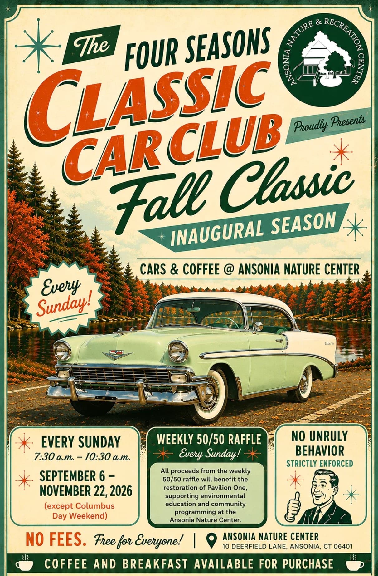 Cars & Coffee at Ansonia Nature Center