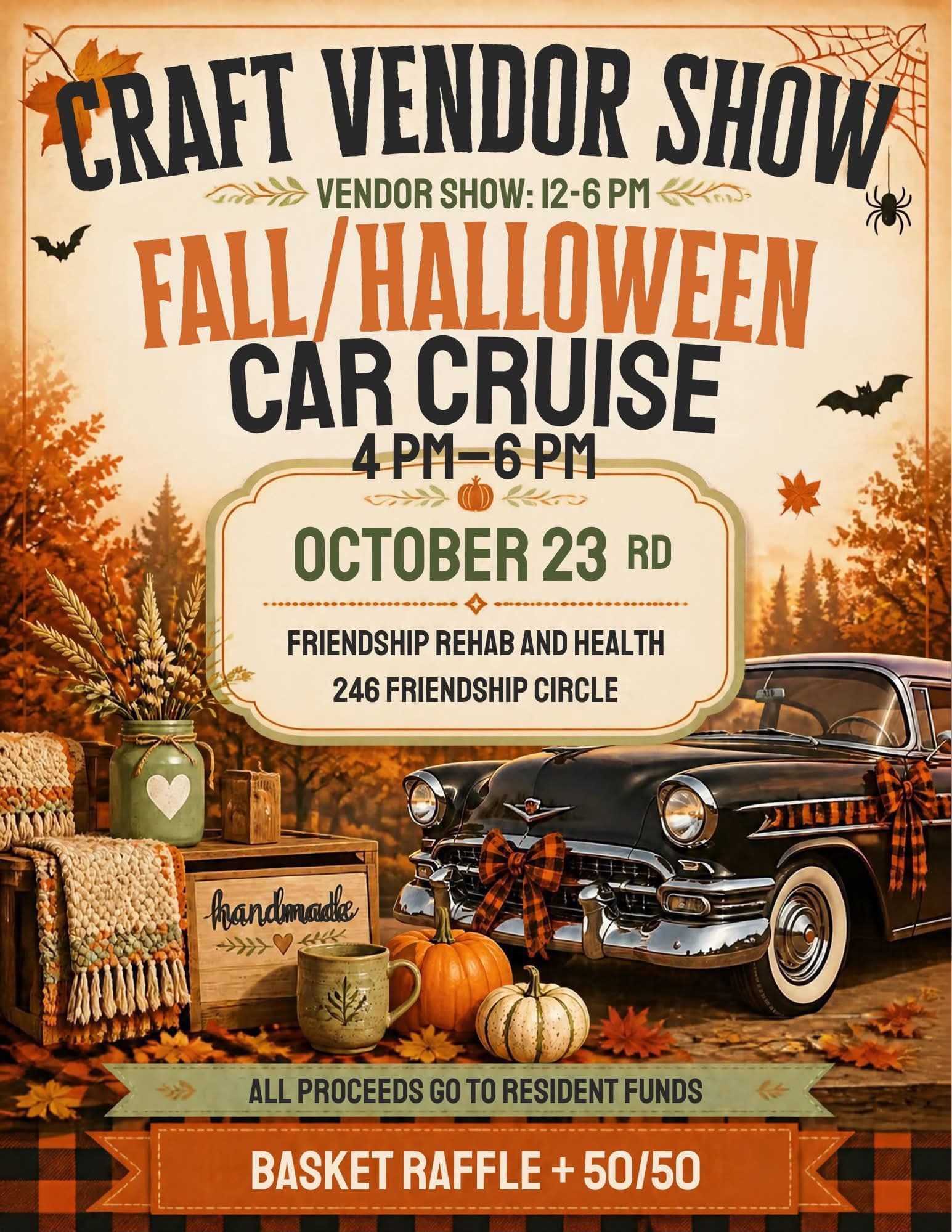 Craft Vendor Show Fall / Halloween Car Cruise