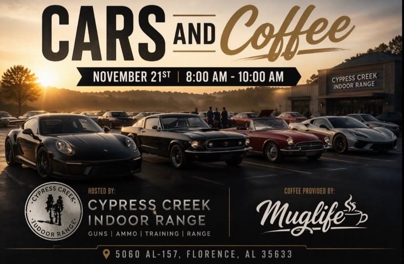 Cypress Creek Indoor Range Cars and Coffee