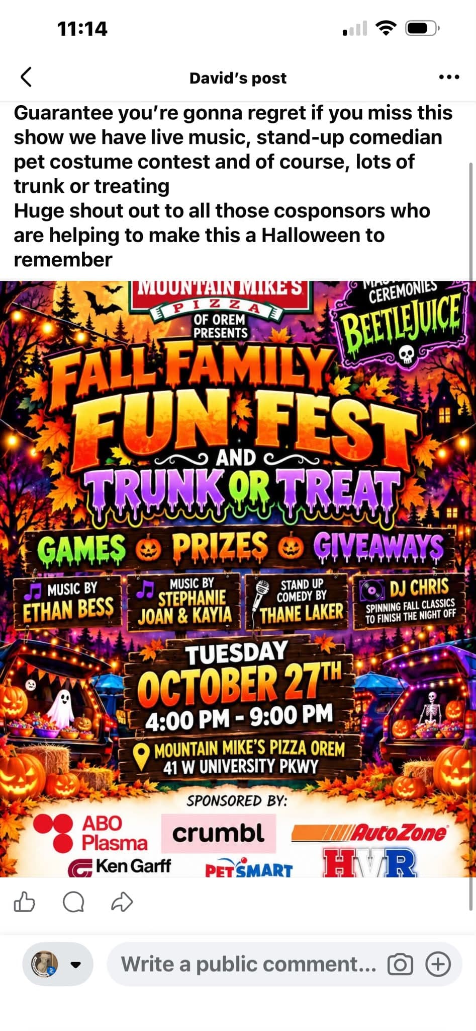 Fall Family Fun Fest And Trunk Or Treat