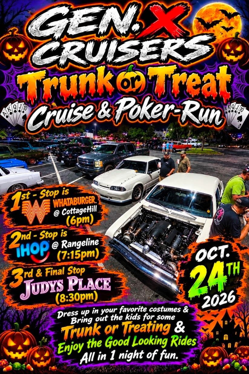 Gen.X Cruisers Trunk or Treat Cruise & Poker-Run