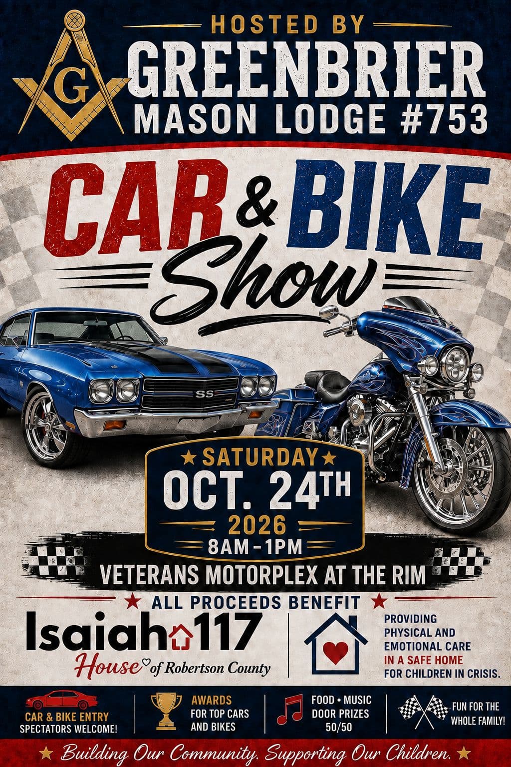 Greenbrier Mason Lodge #753 Car & Bike Show