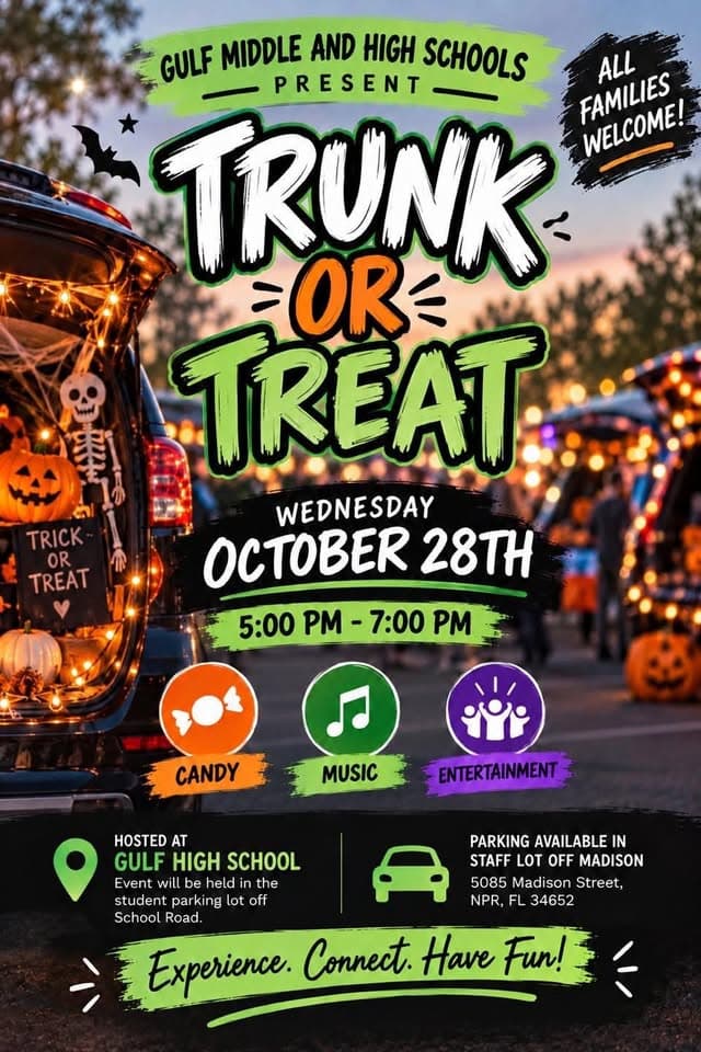 Gulf Middle and High Schools Trunk or Treat