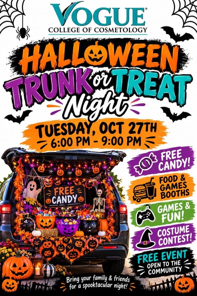 Halloween Trunk or Treat Night at Vogue College of Cosmetology