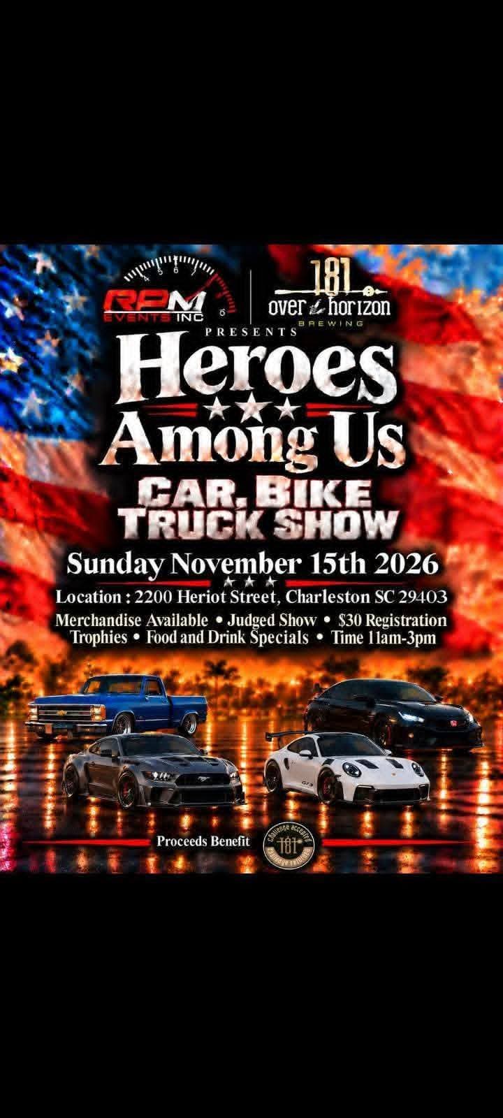 Heroes Among Us Car, Bike Truck Show