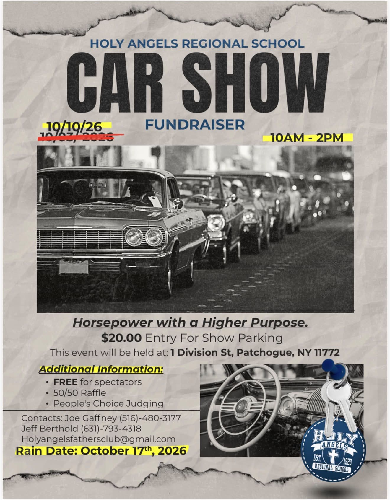 Holy Angels Regional School Car Show Fundraiser