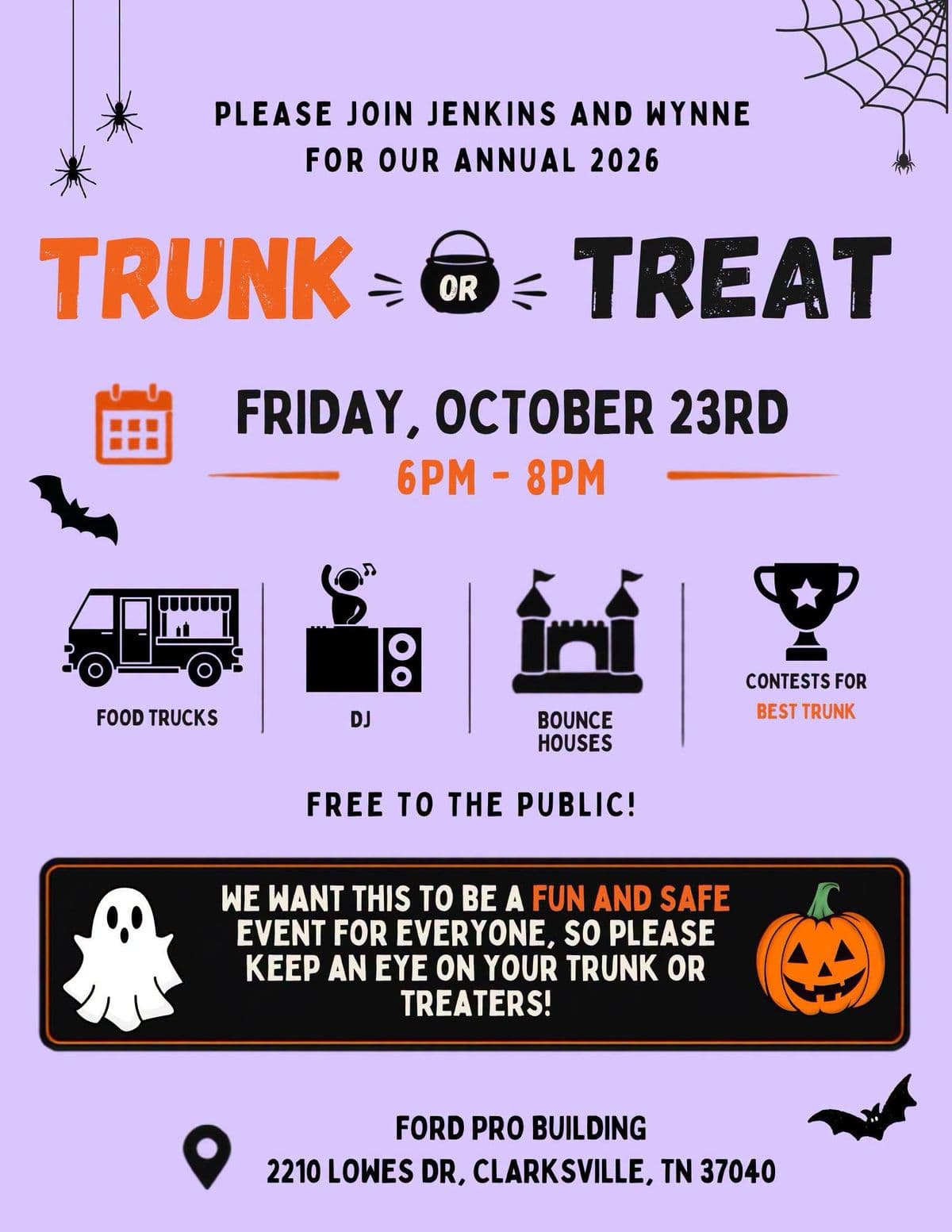 Jenkins and Wynne Annual Trunk or Treat