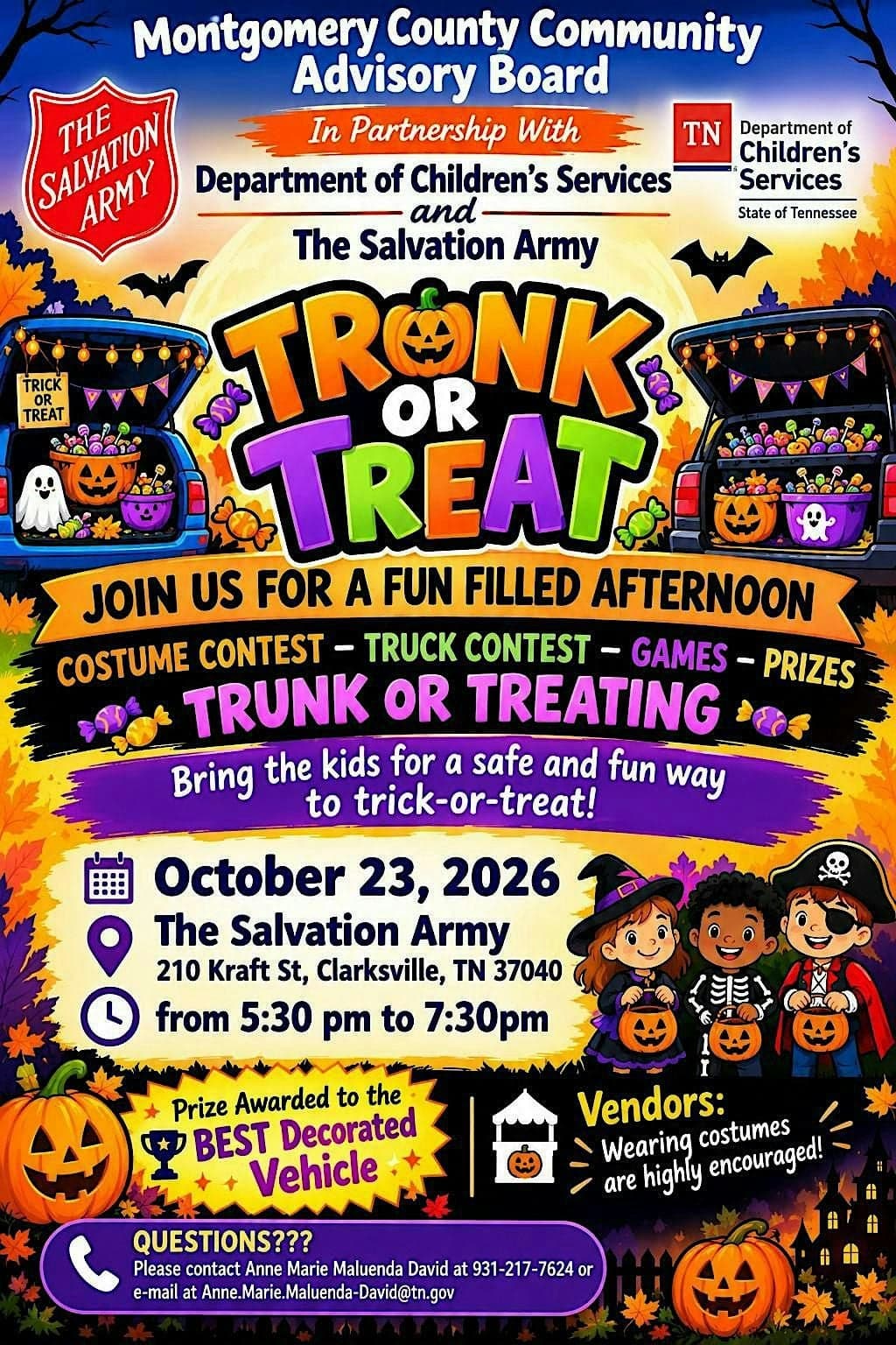 Montgomery County Community Advisory Board Trunk or Treat