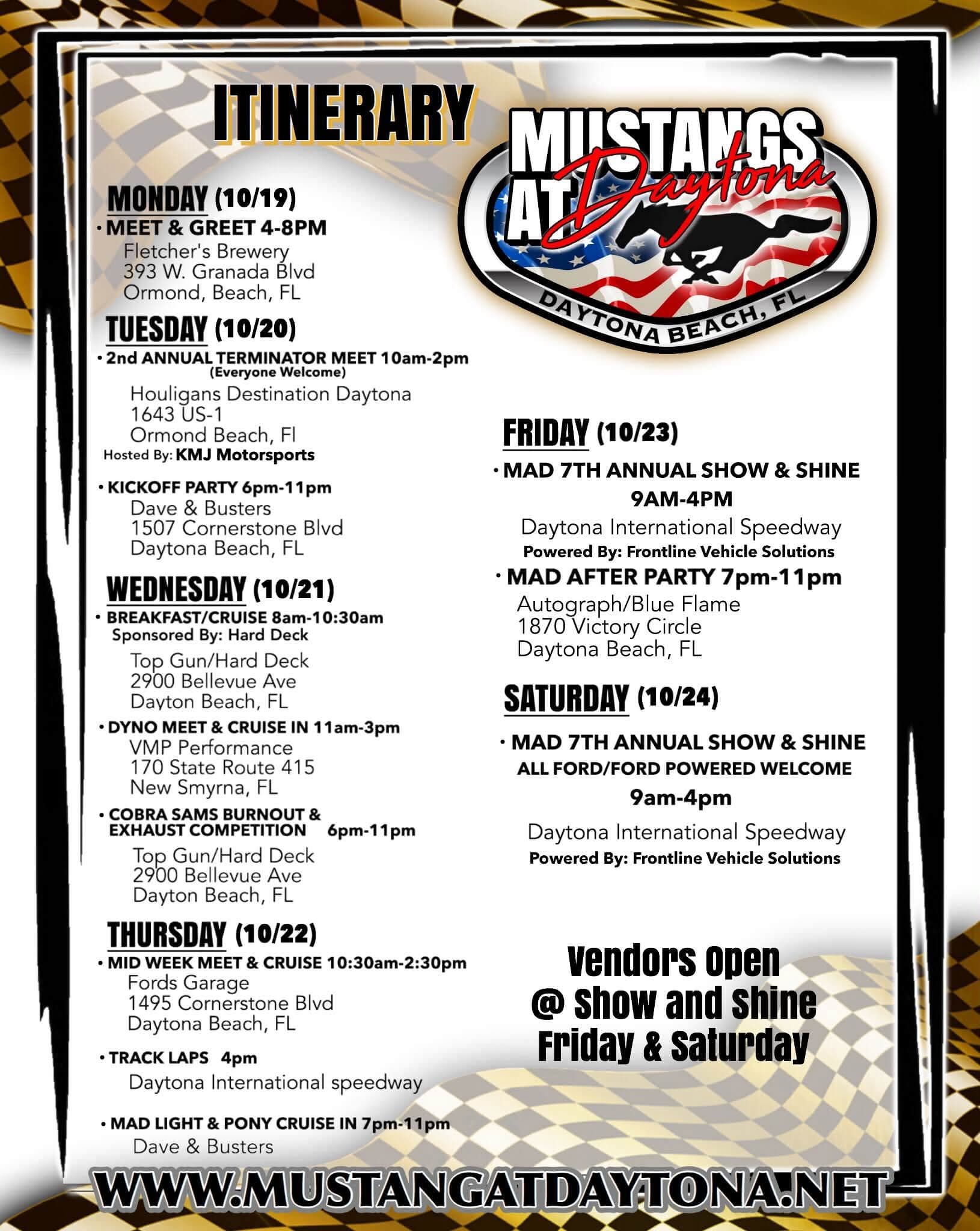 Mustangs at Daytona