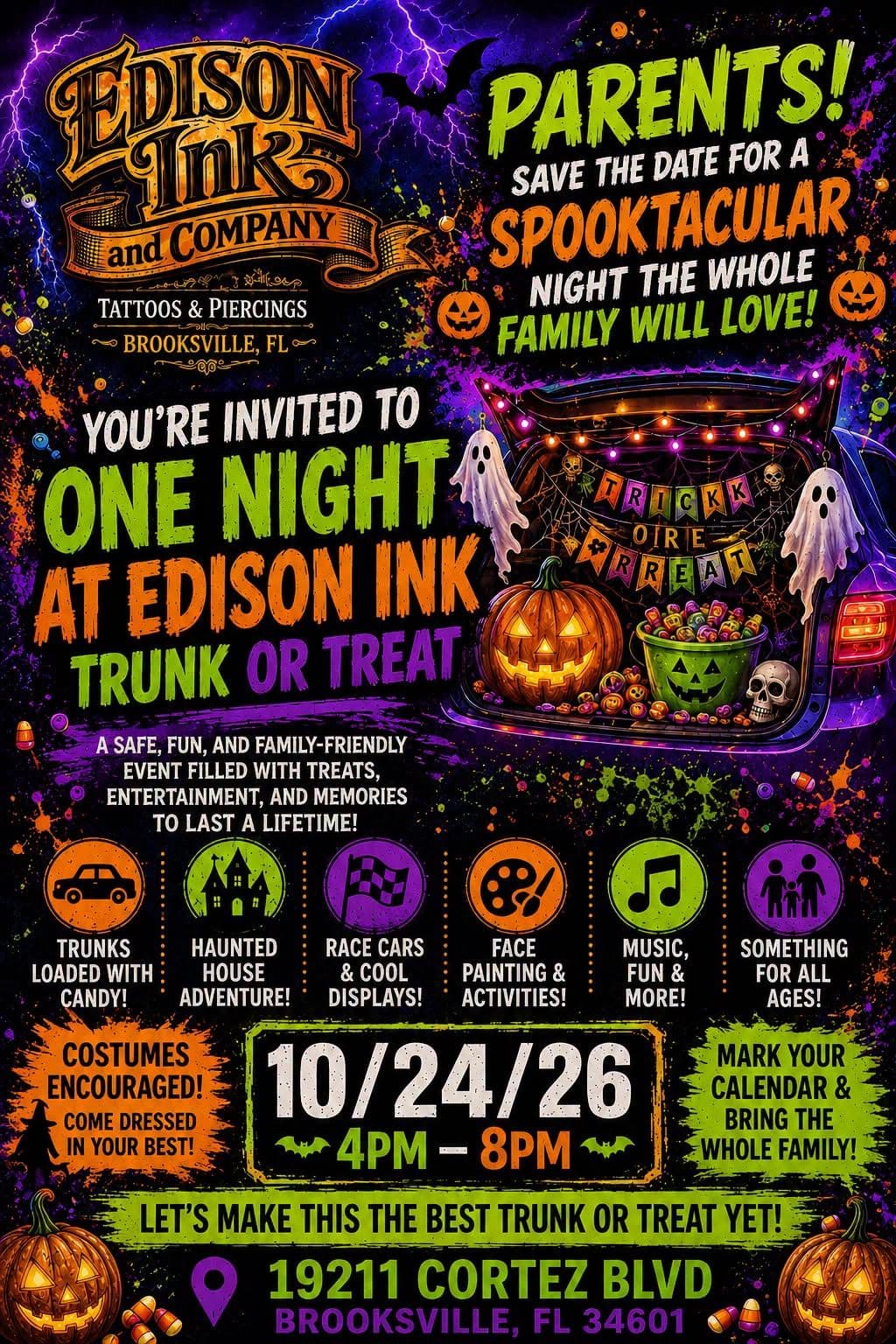 One Night at Edison Ink Trunk or Treat