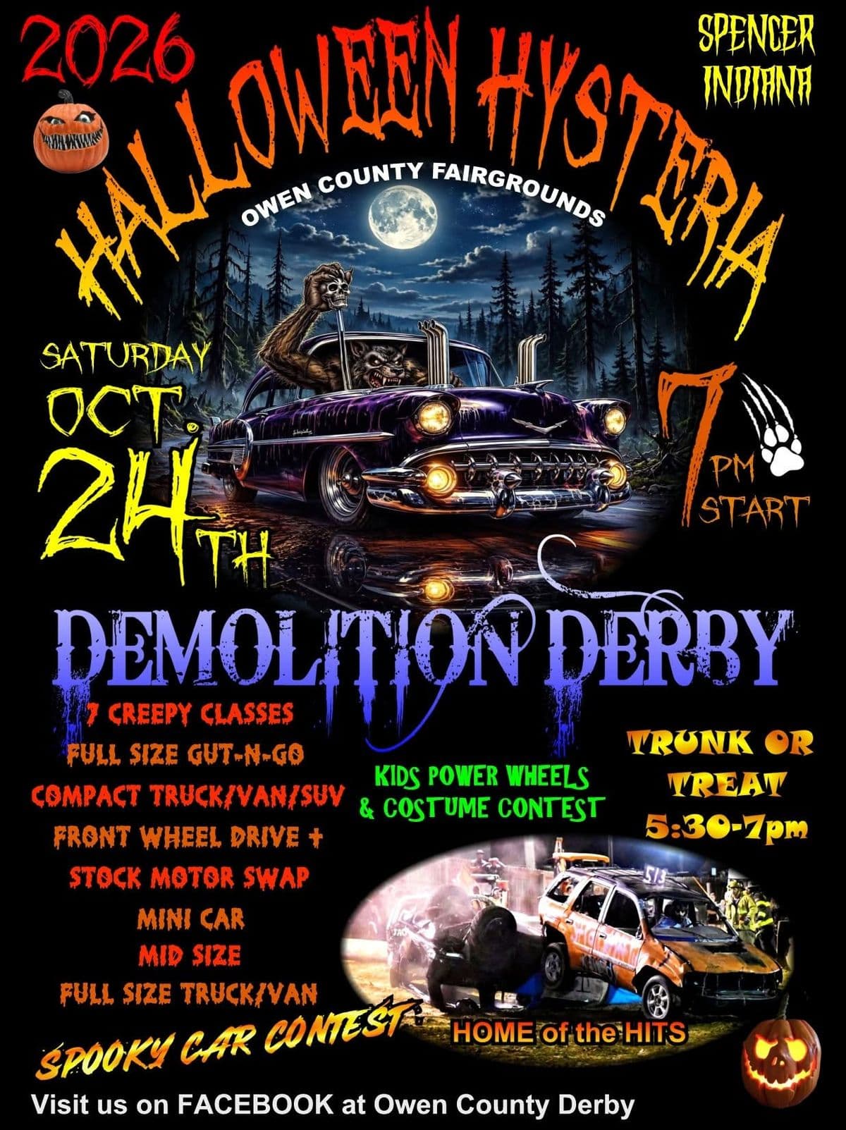 Owen County Halloween Hysteria Demolition Derby