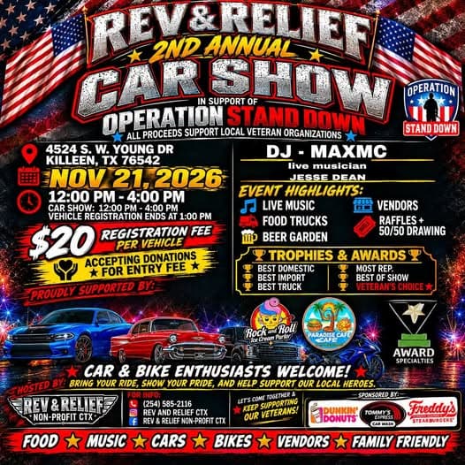 Rev & Relief 2nd Annual Car Show