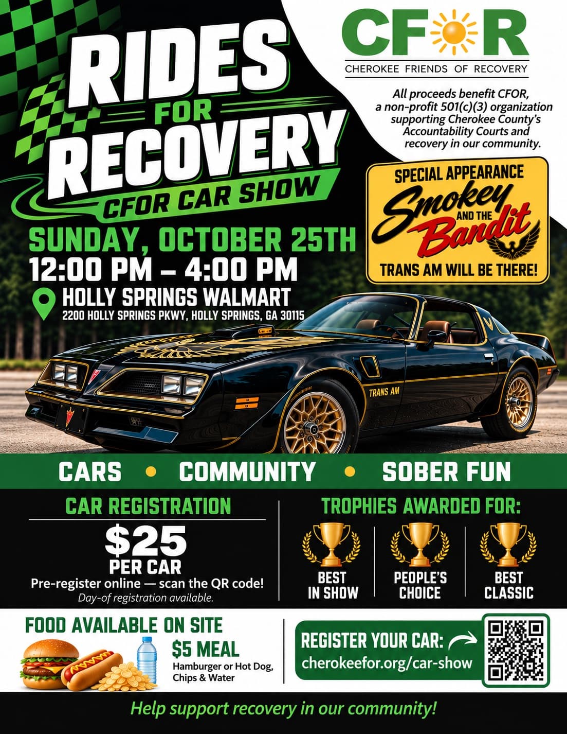Rides for Recovery CFOR Car Show