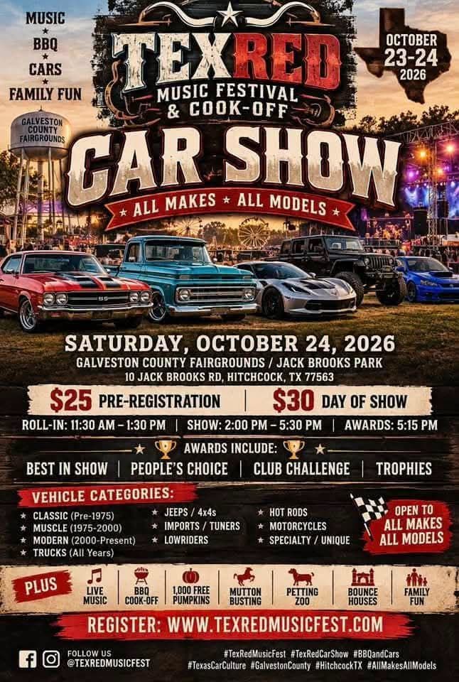 TexRed Music Festival & Cook-Off Car Show