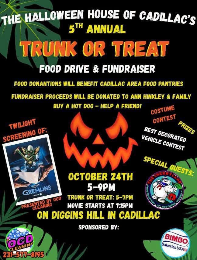 The Halloween House of Cadillac’s 5th Annual Trunk or Treat Food Drive & Fundraiser