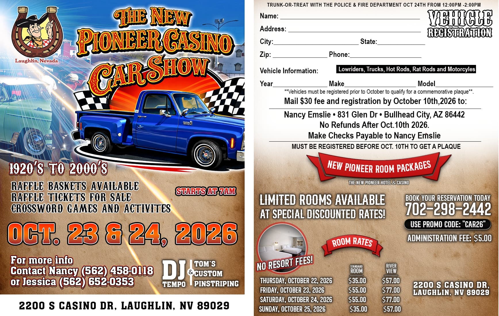 The New Pioneer Casino Car Show