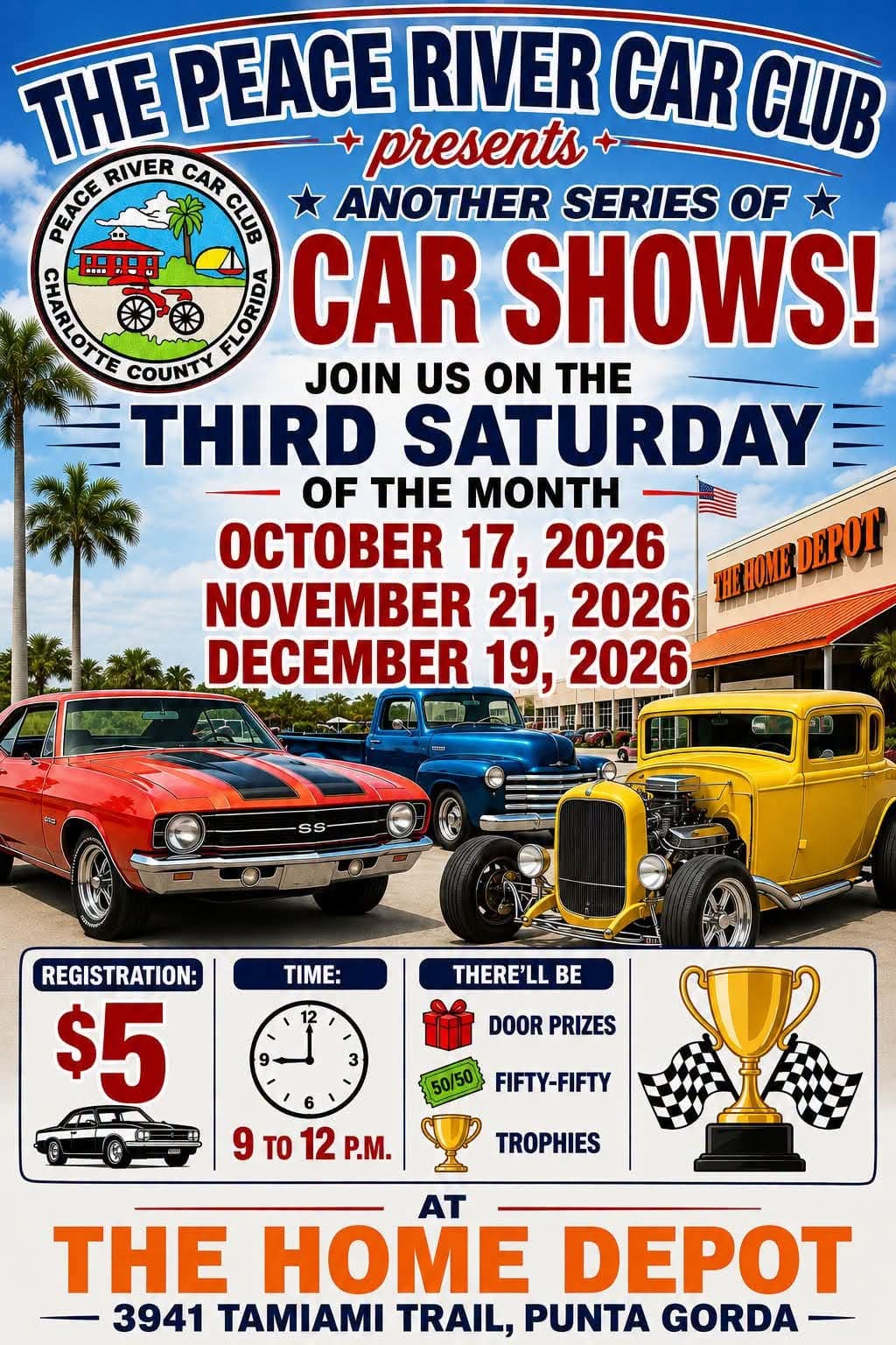 The Peace River Car Club Presents Another Series of Car Shows!