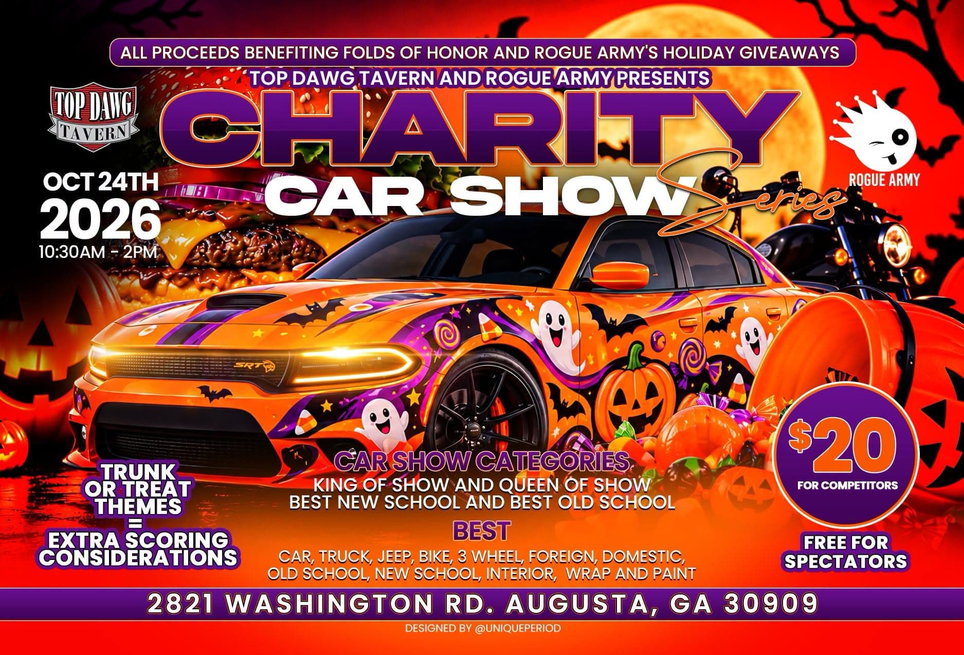 Top Dawg Tavern and Rogue Army Charity Car Show Series