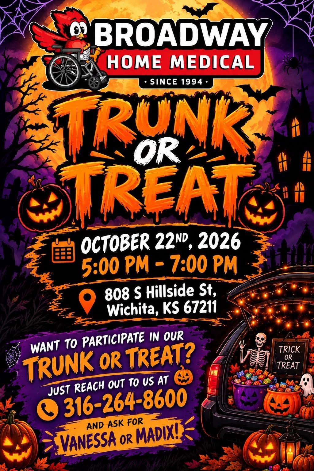 Trunk or Treat at Broadway Home Medical