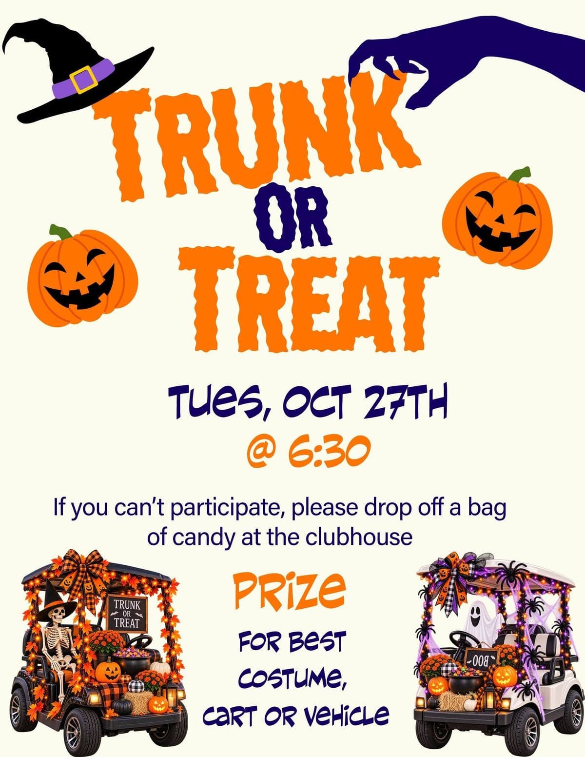 Trunk or Treat at Crossing Creeks Country Club