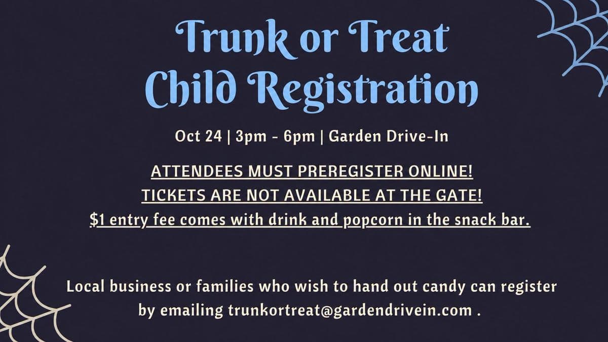 Trunk or Treat at the Garden Drive-In