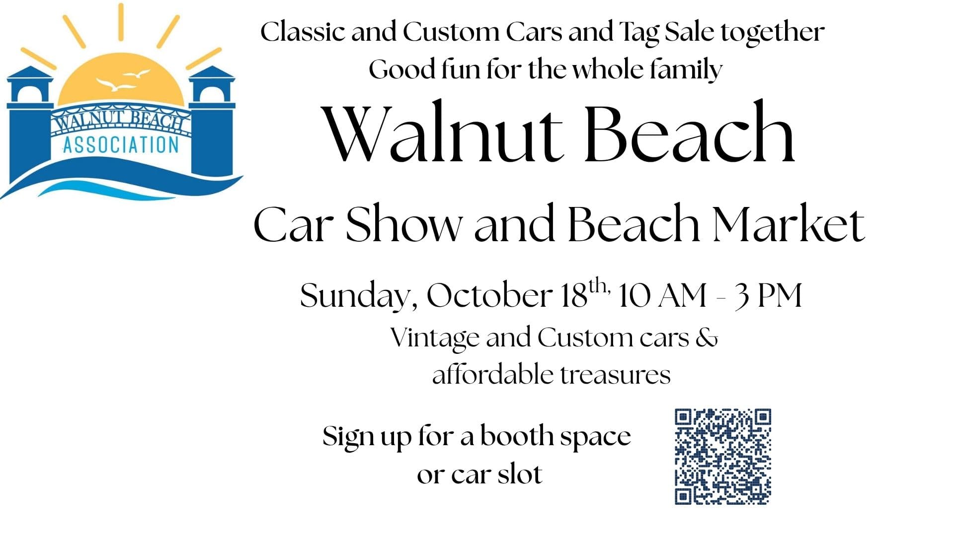 Walnut Beach Car Show and Beach Market