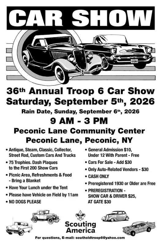 36th Annual Troop 6 Car Show