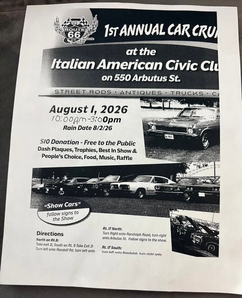 First Annual Car Cruise at Italian American Civic Club