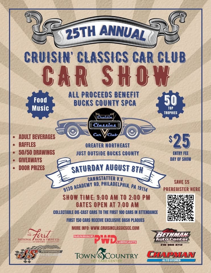 25th Annual Cruisin’ Classics Car Club Car Show