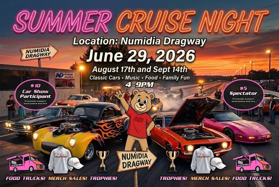 Numidia Dragway Summer Cruise Night Car Show
